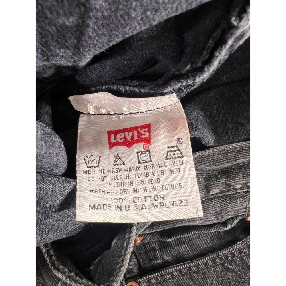 Levi's 501 Vintage 1996 Jeans Mens 36x32 Black Button Fly Made in USA - Picture 12 of 14